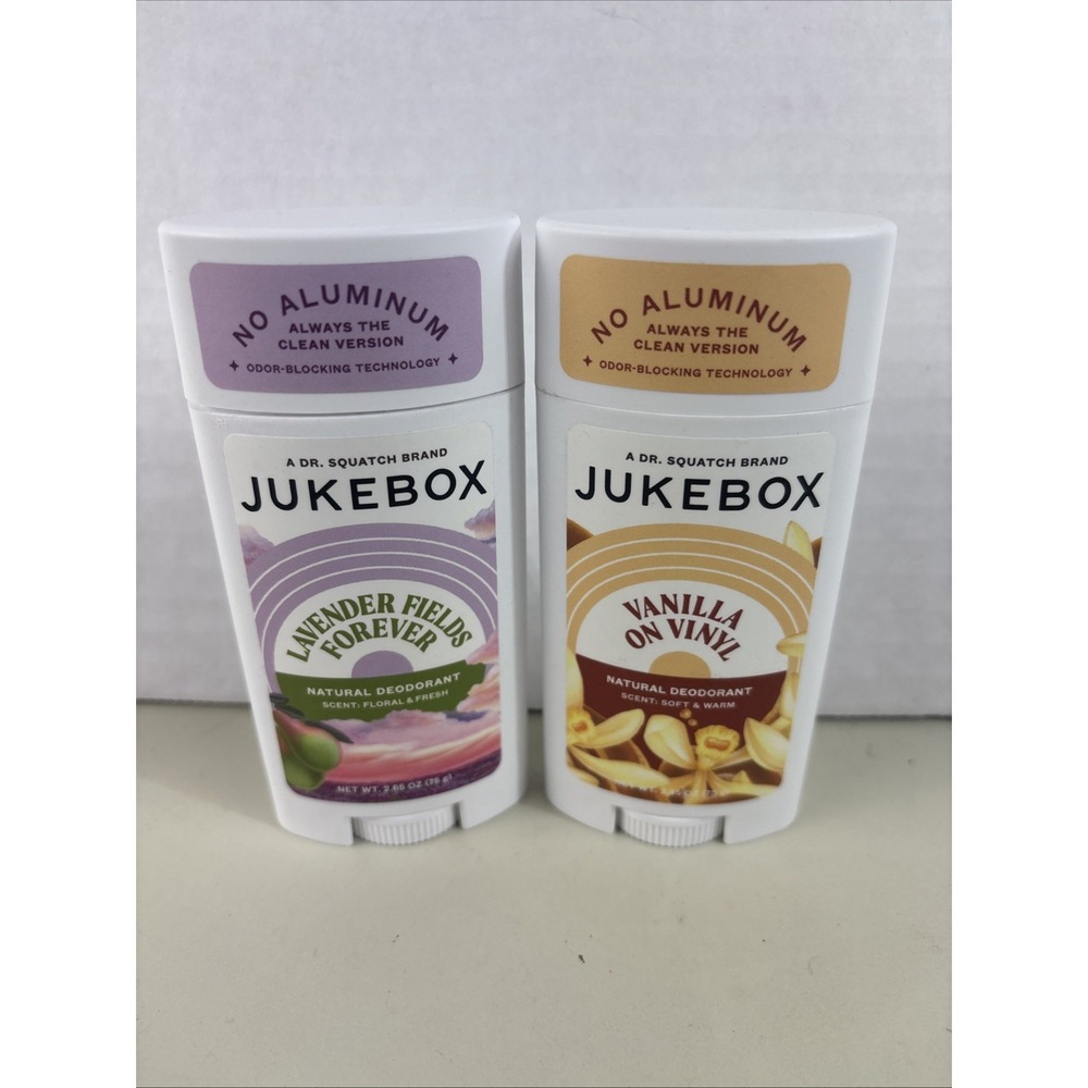 Jukebox Dr Squatch Natural Deodorant Lavender Fields & Vanilla on Vinyl 2 Pack